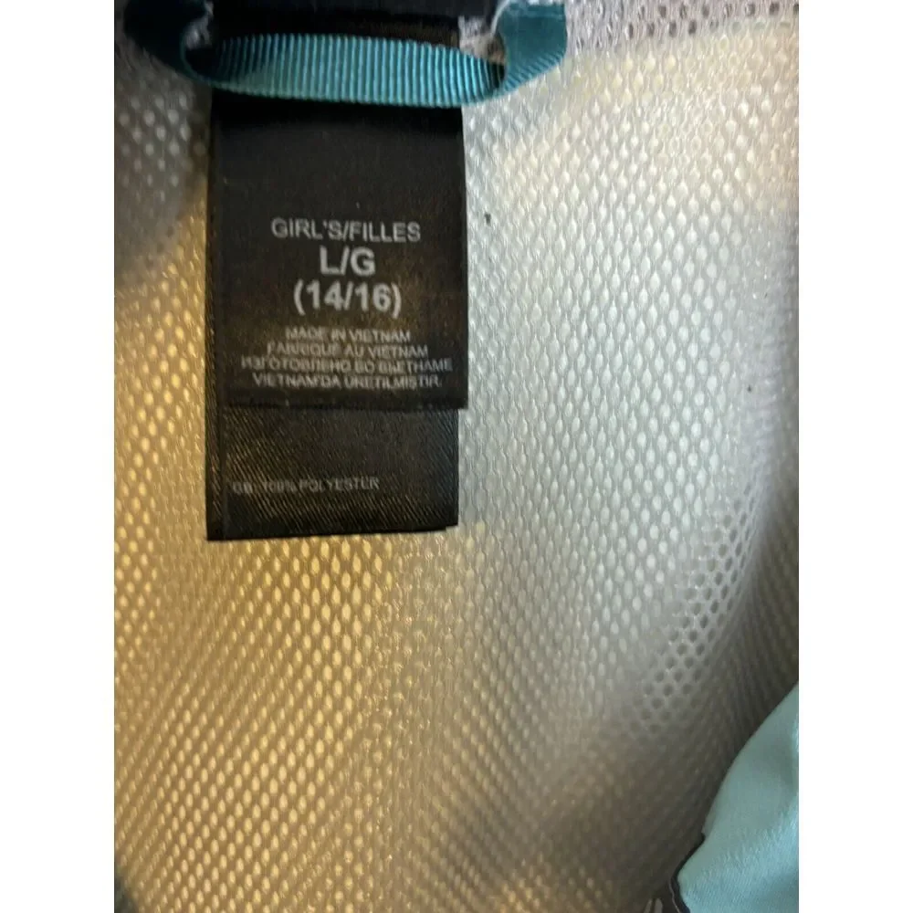 The North Face GIRLS 14-16 Hyvent Ski Jacket AQUA YELLOW NO‎ LINER